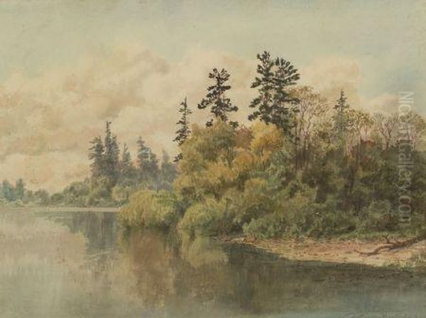 Lake View Oil Painting by Thomas Mower Martin