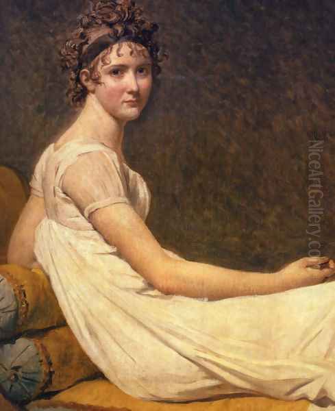 Madame Recamier Oil Painting by Jacques Louis David