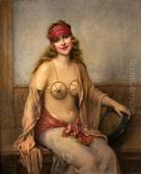 Seduction Oil Painting by Francois Martin-Kavel