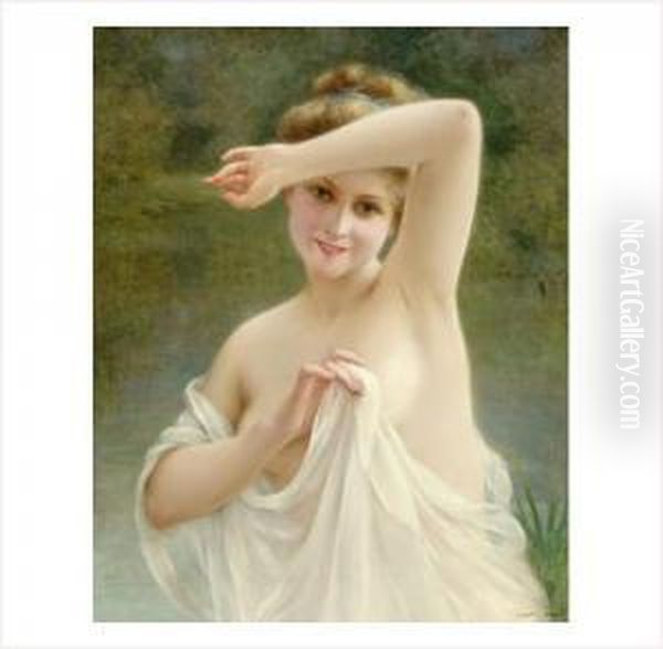 Surprise ! Oil Painting by Francois Martin-Kavel