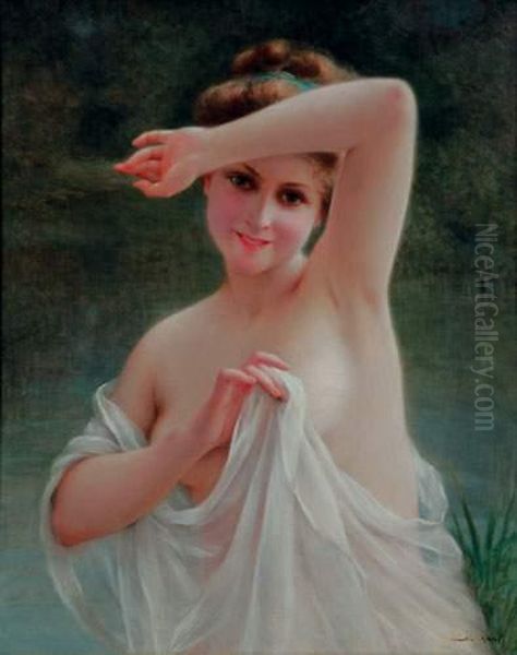 Jeune Baigneuse Au Voile Oil Painting by Francois Martin-Kavel