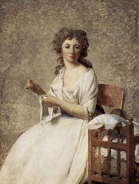 Portrait of Madame Adelaide Pastoret 1791-92 Oil Painting by Jacques Louis David