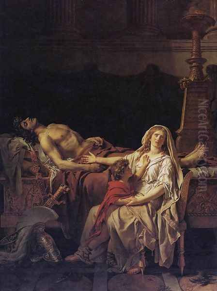 Andromache Mourning Hector 1783 Oil Painting by Jacques Louis David