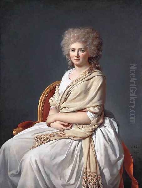 Anne-Marie-Louise Thélusson, Comtesse de Sorcy 1790 Oil Painting by Jacques Louis David