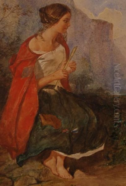 Classicalgirl Oil Painting by Edith Martineau