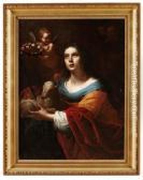 Sankta Agnes Oil Painting by Giovanni Martinelli