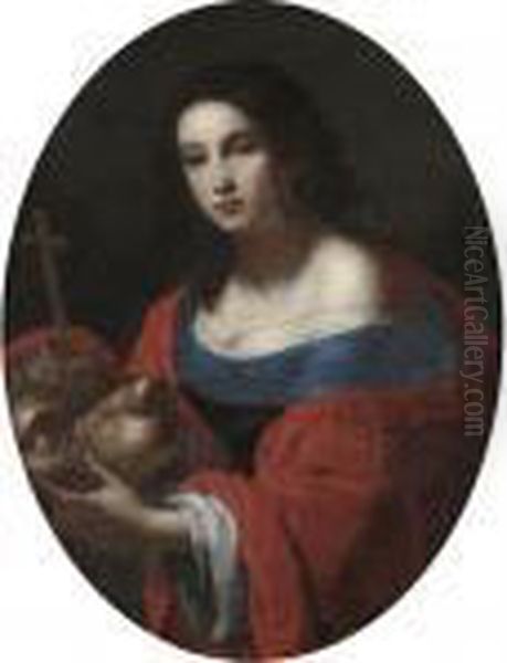 Saint Margaret With The Dragon Oil Painting by Giovanni Martinelli