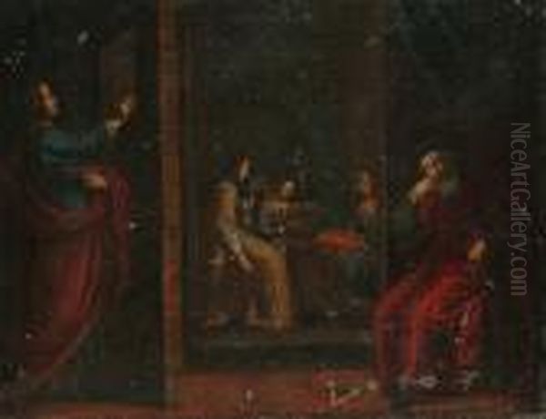 The Charity Of St Nicholas Oil Painting by Giovanni Martinelli