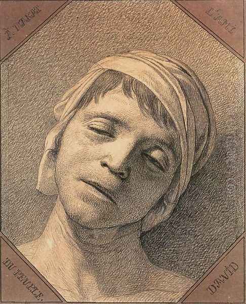 Head of the Dead Marat 1793 Oil Painting by Jacques Louis David