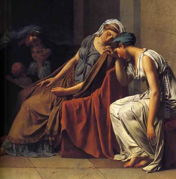 The Oath of the Horatii (detail 3) 1784 Oil Painting by Jacques Louis David