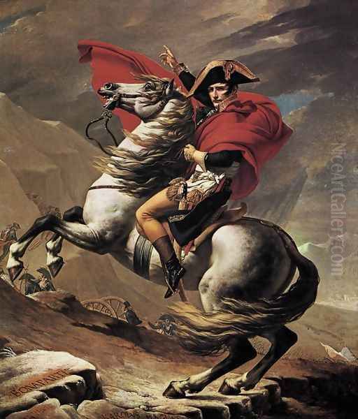 Napoleon at the St. Bernard Pass 1801 Oil Painting by Jacques Louis David