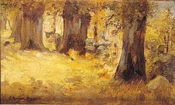 Bosque Oil Painting by Juan Abades