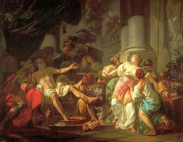 The Death of Seneca Oil Painting by Jacques Louis David