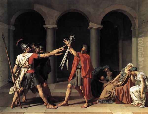 The Oath of the Horatii 1784 Oil Painting by Jacques Louis David