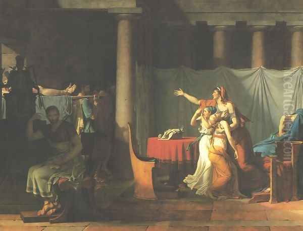 Lictors Bringing Brutus the Bodies of His Sons Oil Painting by Jacques Louis David