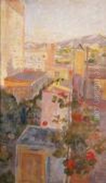 Paisaje Urbano Oil Painting by Enrique Martinez Cubells y Ruiz