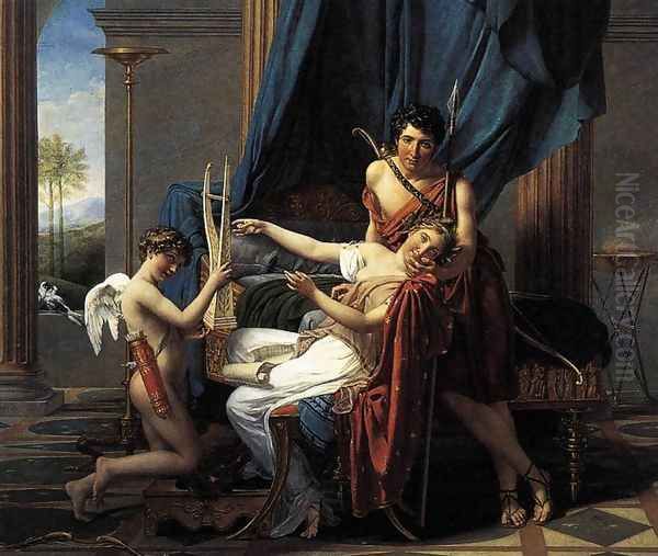 Sappho and Phaon 1809 Oil Painting by Jacques Louis David