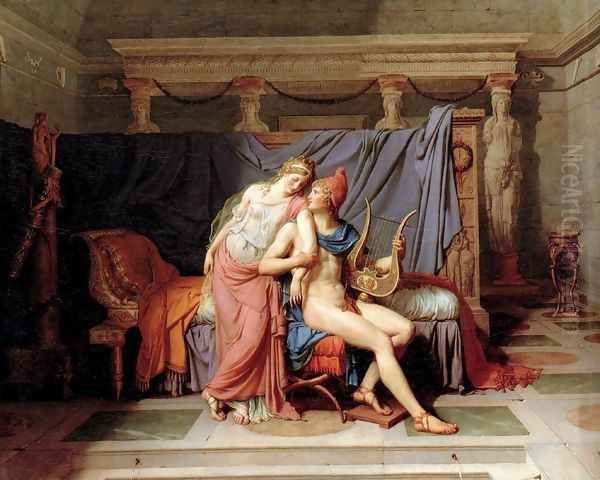 The Loves of Paris and Helen 1788 Oil Painting by Jacques Louis David