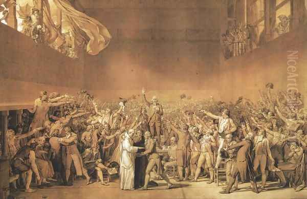 Tennis Court Oath Oil Painting by Jacques Louis David