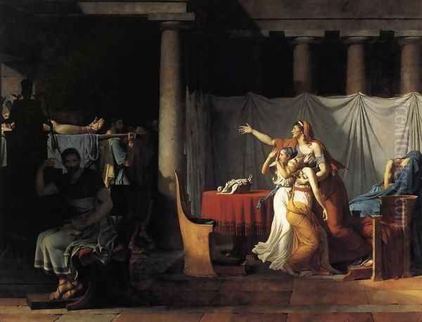 The Lictors Returning to Brutus the Bodies of his Sons 1789 Oil Painting by Jacques Louis David