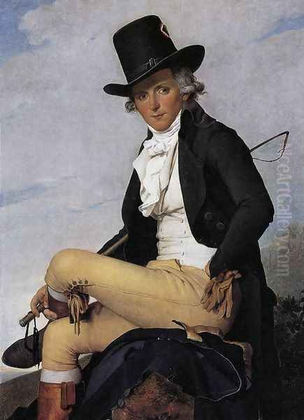 Portrait of Pierre Seriziat Oil Painting by Jacques Louis David