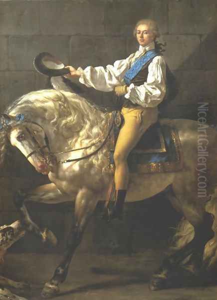 Portrait of Count Stanislaw Potocki Oil Painting by Jacques Louis David