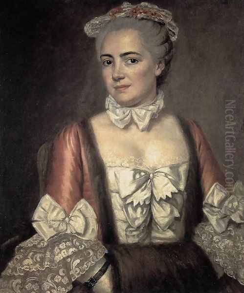 Portrait of Marie-Françoise Buron c. 1769 Oil Painting by Jacques Louis David