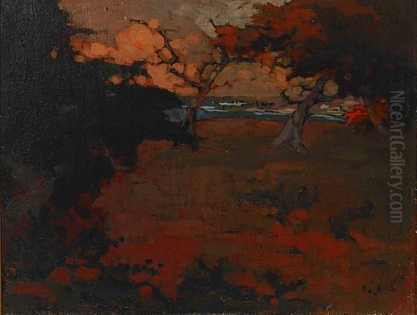 Dusk At Cypress Grove Oil Painting by Xavier Martinez