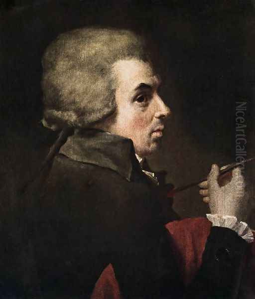 Self-Portrait c. 1790 Oil Painting by Jacques Louis David