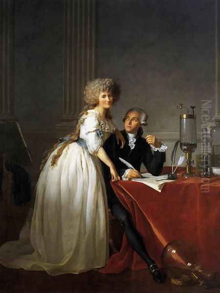 Portrait of Antoine-Laurent and Marie-Anne Lavoisier 1788 Oil Painting by Jacques Louis David