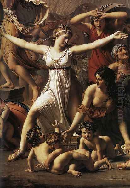 The Intervention of the Sabine Women (detail 1) 1799 Oil Painting by Jacques Louis David