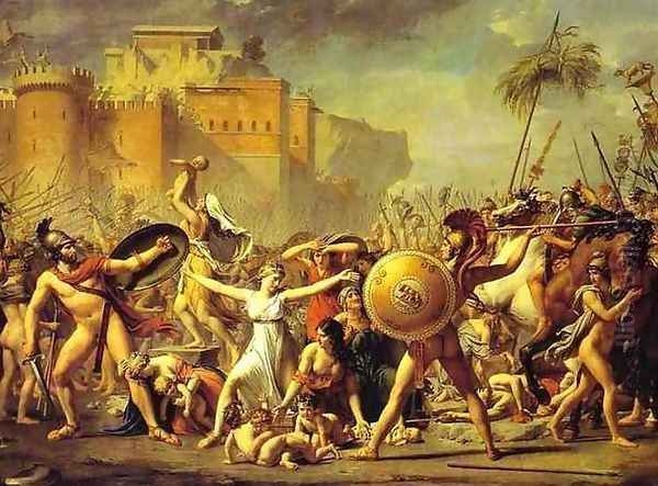 The Intervention of the Sabine Women Oil Painting by Jacques Louis David