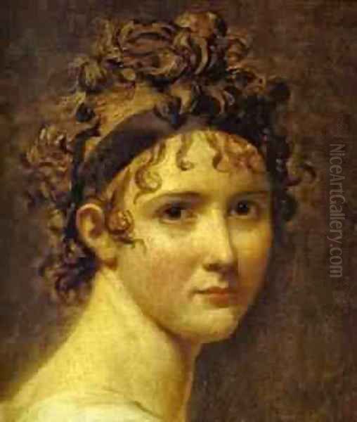 Portrait Of Mme ReCamier Detail 1800 Oil Painting by Jacques Louis David