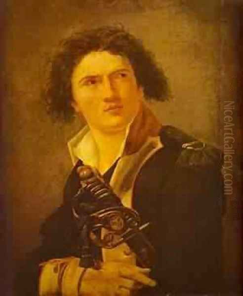 Portrait Of Lazre Hoche 1793 Oil Painting by Jacques Louis David