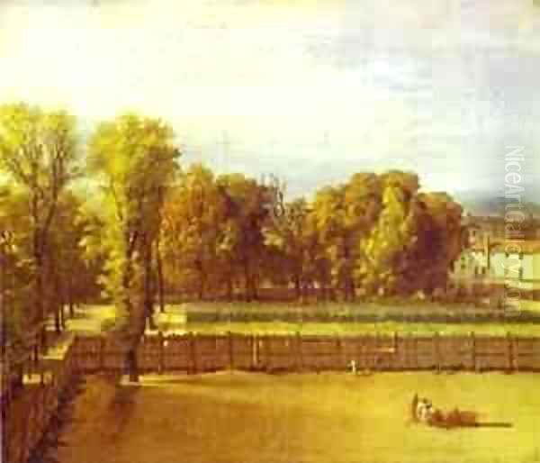 View Of The Garden Of The Luxembourg Palace 1794 Oil Painting by Jacques Louis David