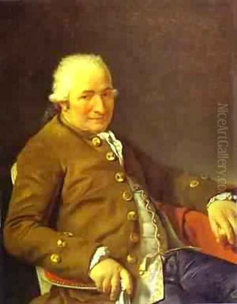 Portrait Of Charles Pierre PeCoul Contractor Of Royal Buildings Oil Painting by Jacques Louis David