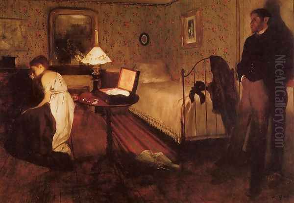 Interior (or The Rape) Oil Painting by Edgar Degas