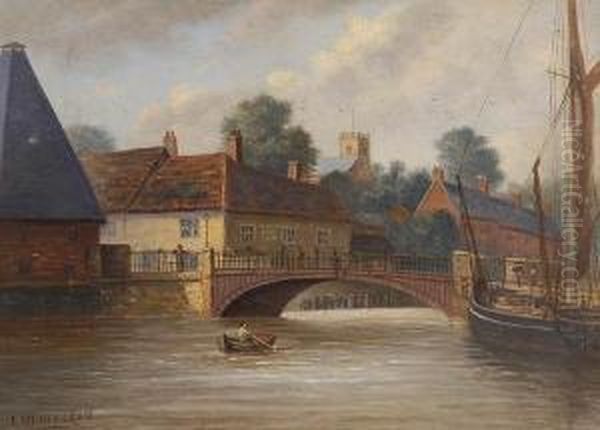 Stoke Bridge, Ipswich Oil Painting by Christopher Mark Maskell