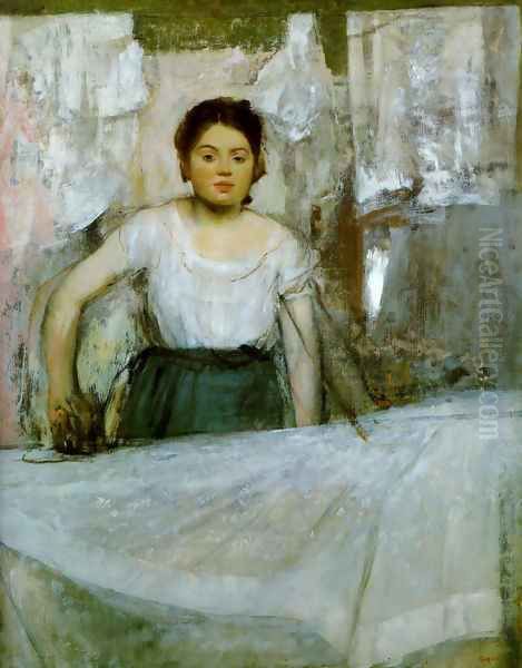 Woman Ironing Oil Painting by Edgar Degas