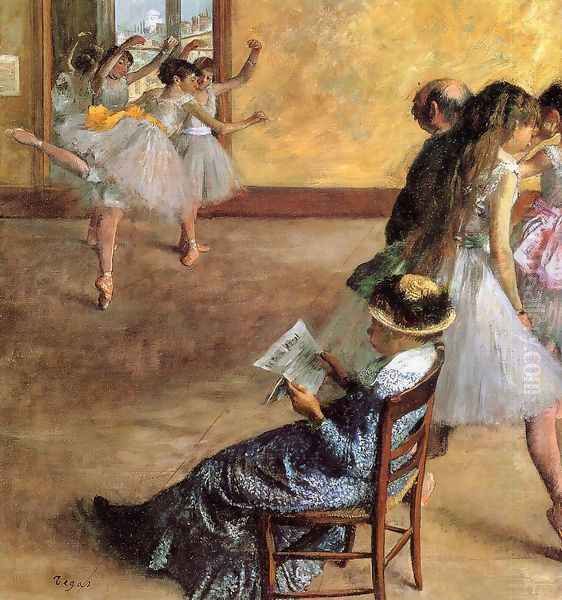 Ballet Class 1881 Oil Painting by Edgar Degas