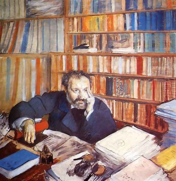 Edmond Duranty Oil Painting by Edgar Degas