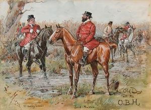 Old Days With O.b.h. Oil Painting by George Finch Mason