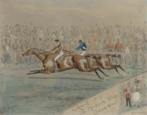 The Hardwicke Stakes, Royal Ascot Oil Painting by George Finch Mason