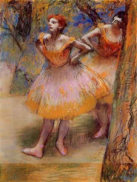 Two Dancers 1890 Oil Painting by Edgar Degas