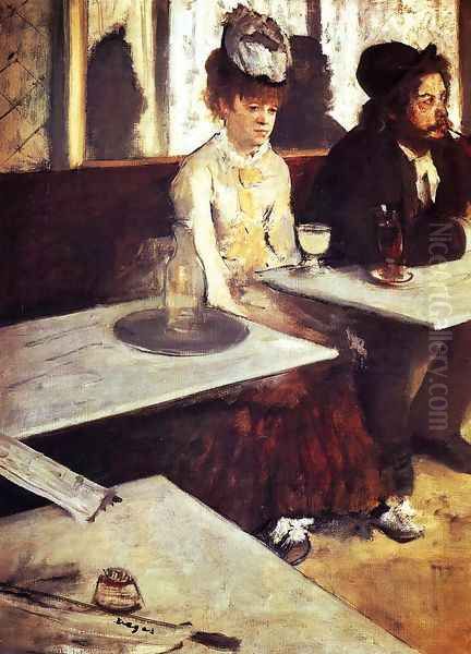 The Absinthe Drinker Oil Painting by Edgar Degas