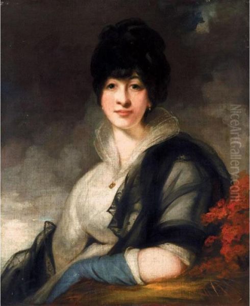 Portrait Of A Lady Oil Painting by John James Masquerier