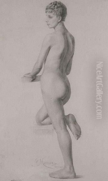 Desnudo Femenino Oil Painting by Francisco Masriera y Manovens