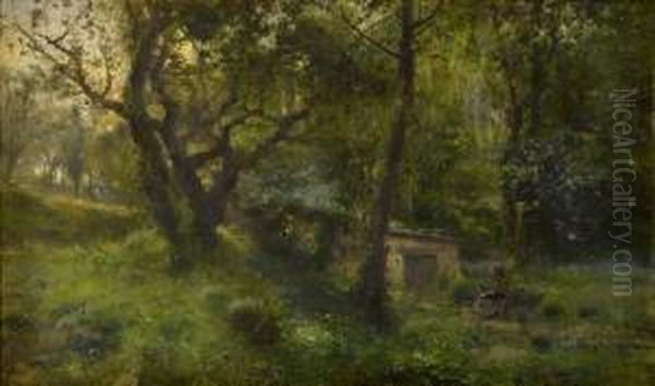 Casa En El Bosque Oil Painting by Francisco Masriera y Manovens