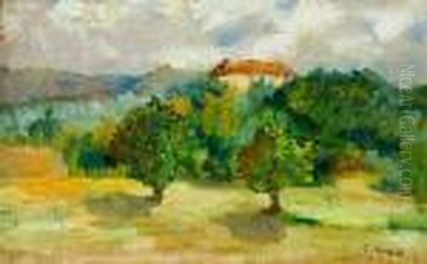 Paesaggio Oil Painting by Pompeo Massini