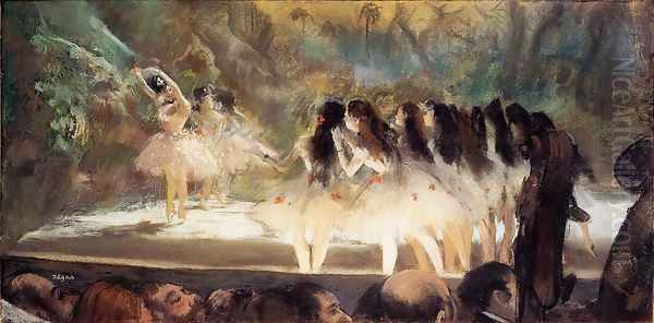 Ballet at the Paris Opéra 1877- 78 Oil Painting by Edgar Degas